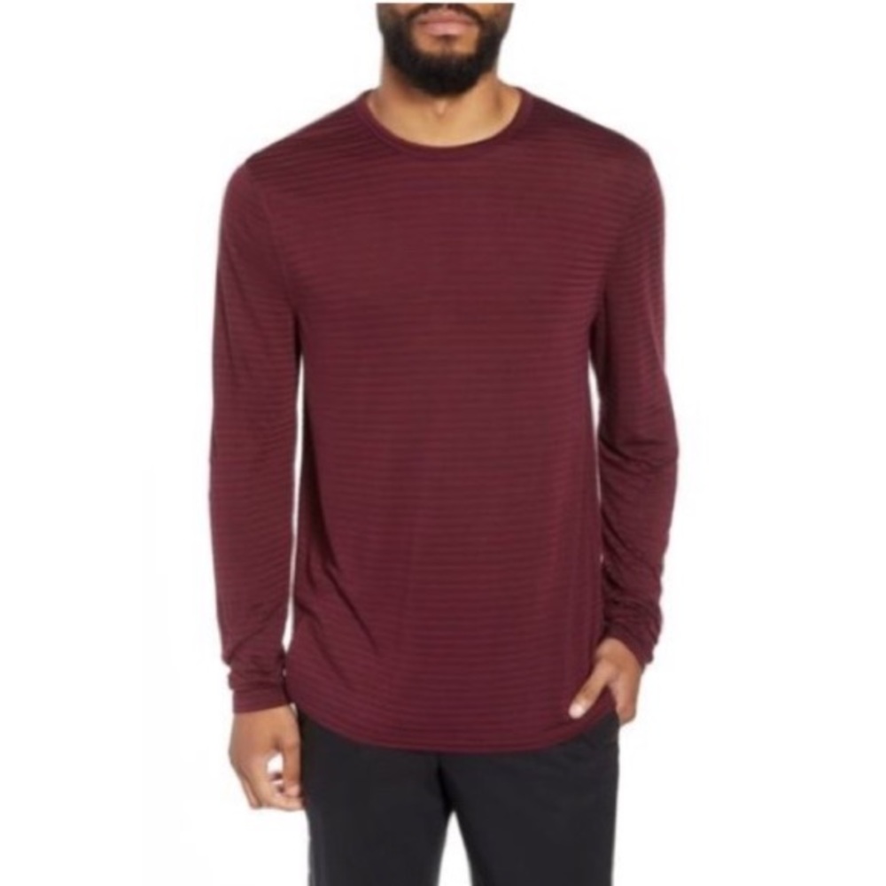 Nordstrom Calibrate Texture Stripe Long Sleeve Tee